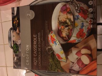 4QT casserole porcelain enameled