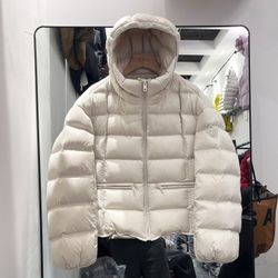 White Hooded Puffer Jacket