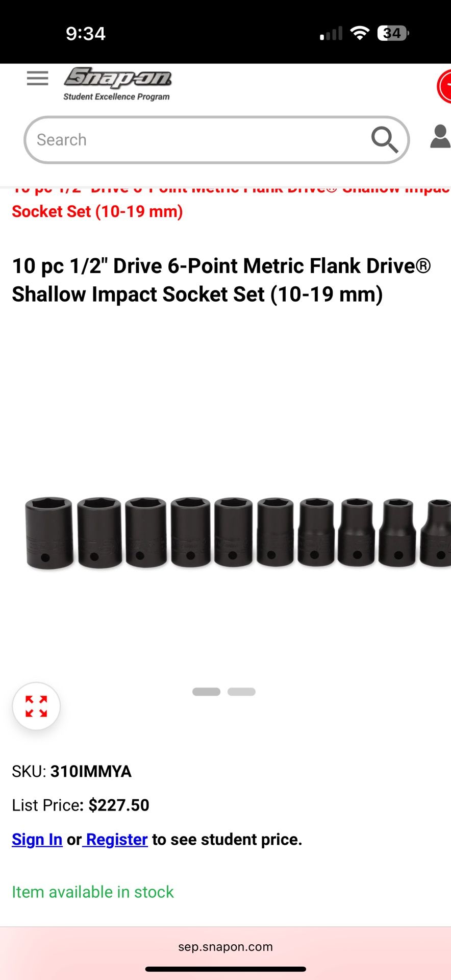 Snap On High Impact Sockets