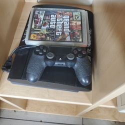 Playstation 3 Slim  Ps3 Controller Amd 2 Games