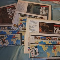  Collectable Stamps W/Books World War II 