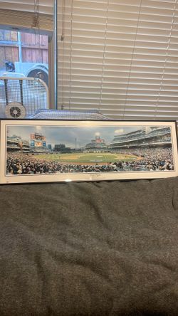 Vintage Panoramic View Petco Park - FIRST PITCH APRIL 8,2004 Framed