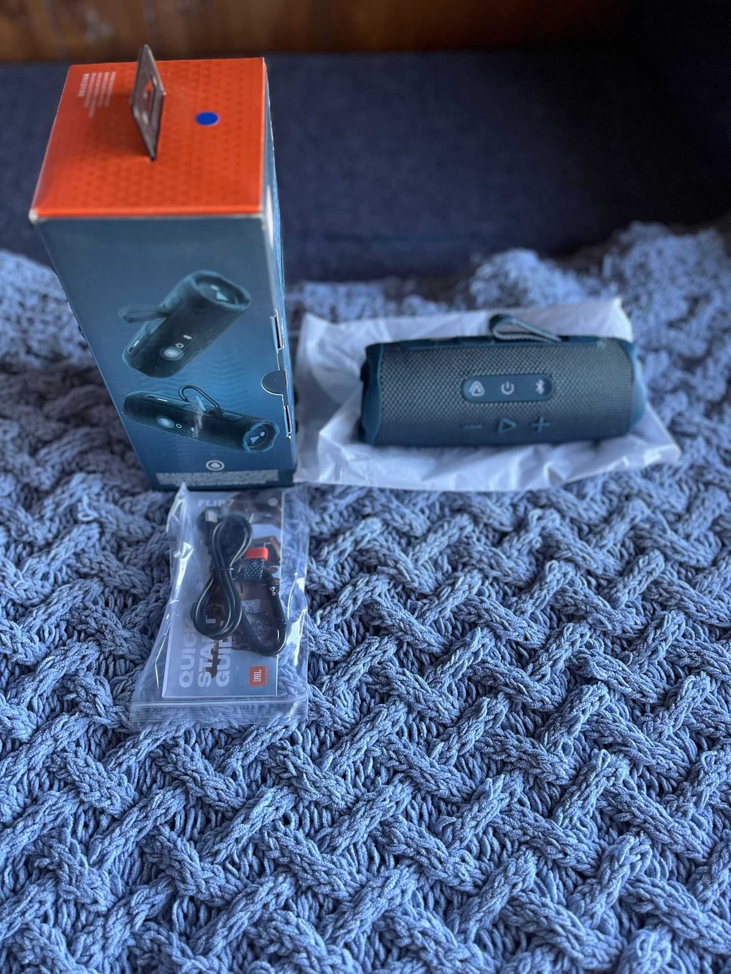 Deep Blue Portable Bluetooth Speaker