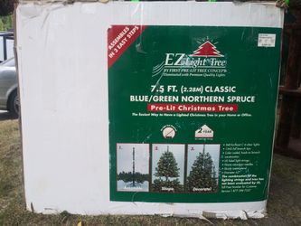 Gorgeous, Large 7.5ft Northern Spruce. Prelit