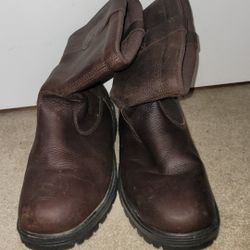 survivors western wellington work boots size 12 leather brown