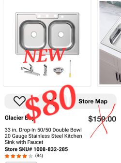  Kitchen Sink with Faucet