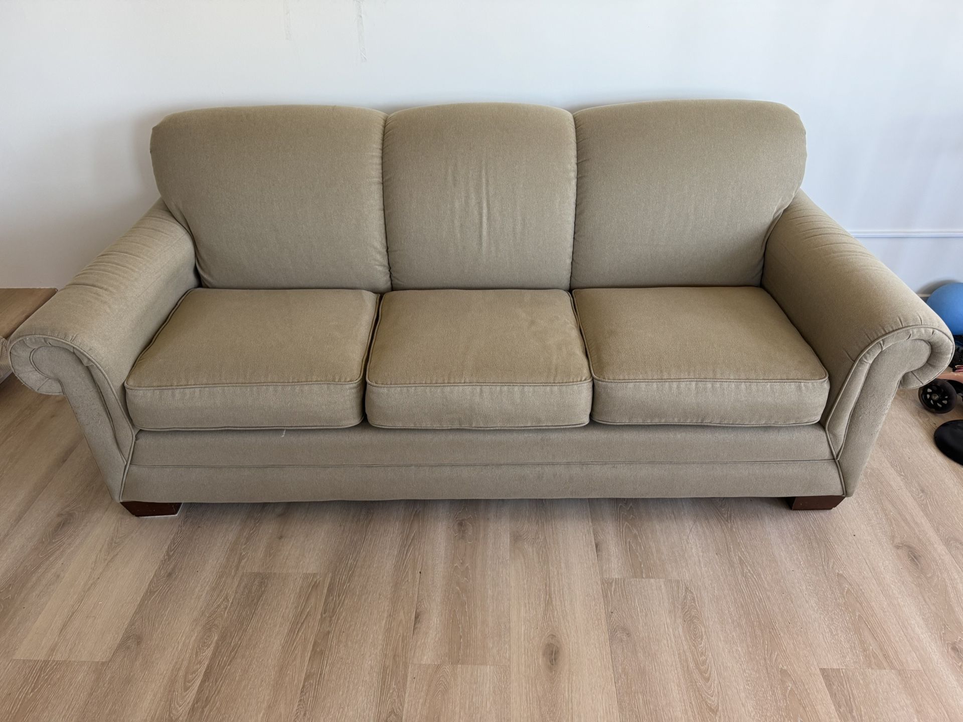 Lazy Boy Sofa Tan In Color Comes With Cover In Good Shape BEST OFFER 87L 38D 36H