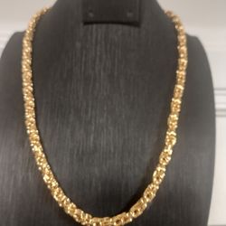 14K Gold Plated 18 Inch 8mm Chain With Life Time Guarantee 