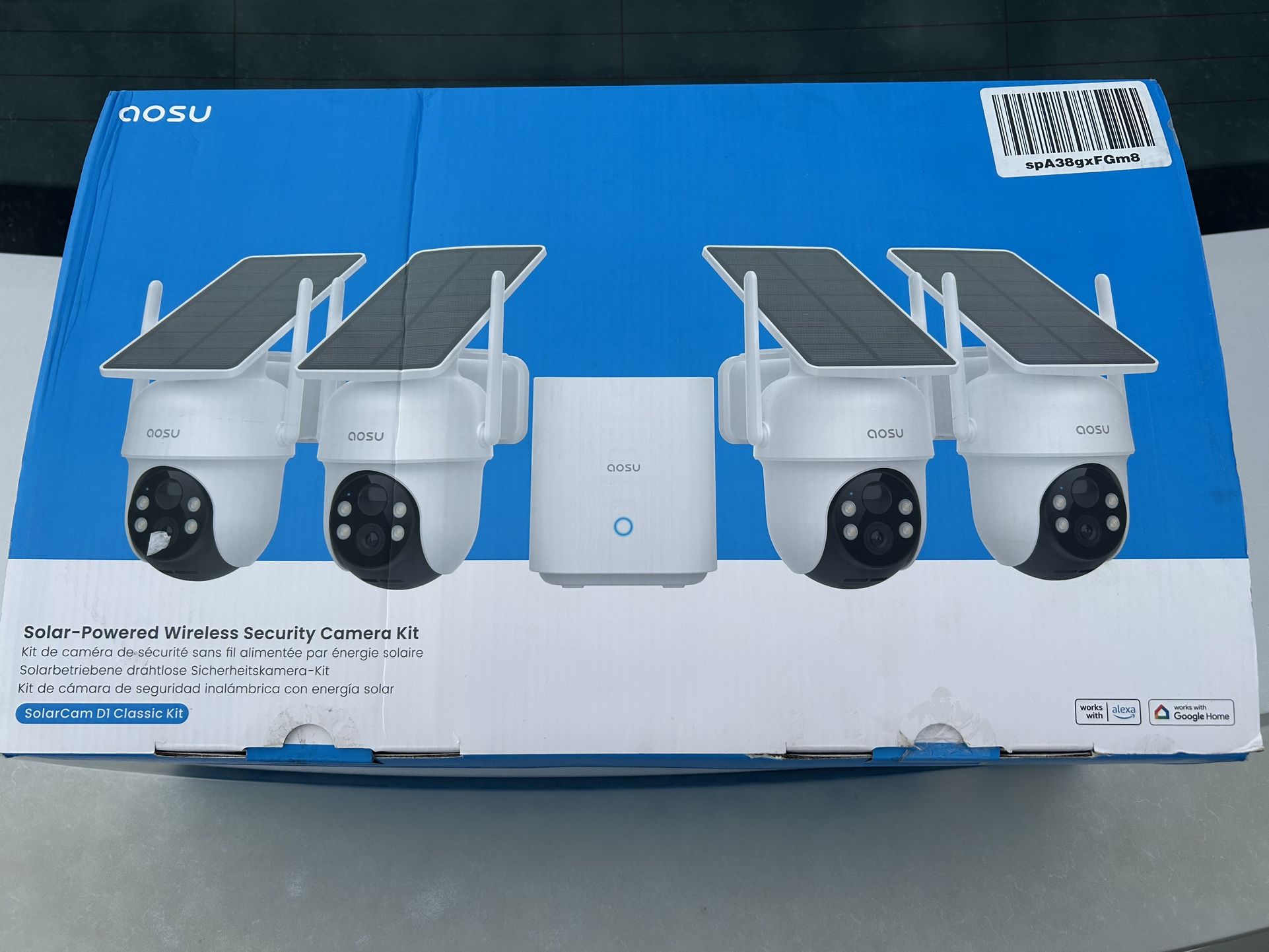 aosu Solar Powered Security Camera Set