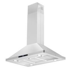 New Open Box 36" Stainless Steel Island Range Hood with Digital Touch Controls