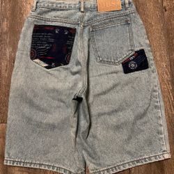 Vintage IBS Independent Body & Soul Hip Hop Baggy Denim Shorts Size 31