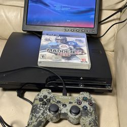 Sony PlayStation 3 Slim Launch Edition 160GB Charcoal Black Console with Controller And Game 