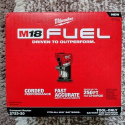 Milwaukee M18 Fuel Brushless Cordless Router. $150