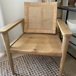 (2) Hearth & Hand with Magnolia Wood and Cane Accent Chair from Target. Not sold separately