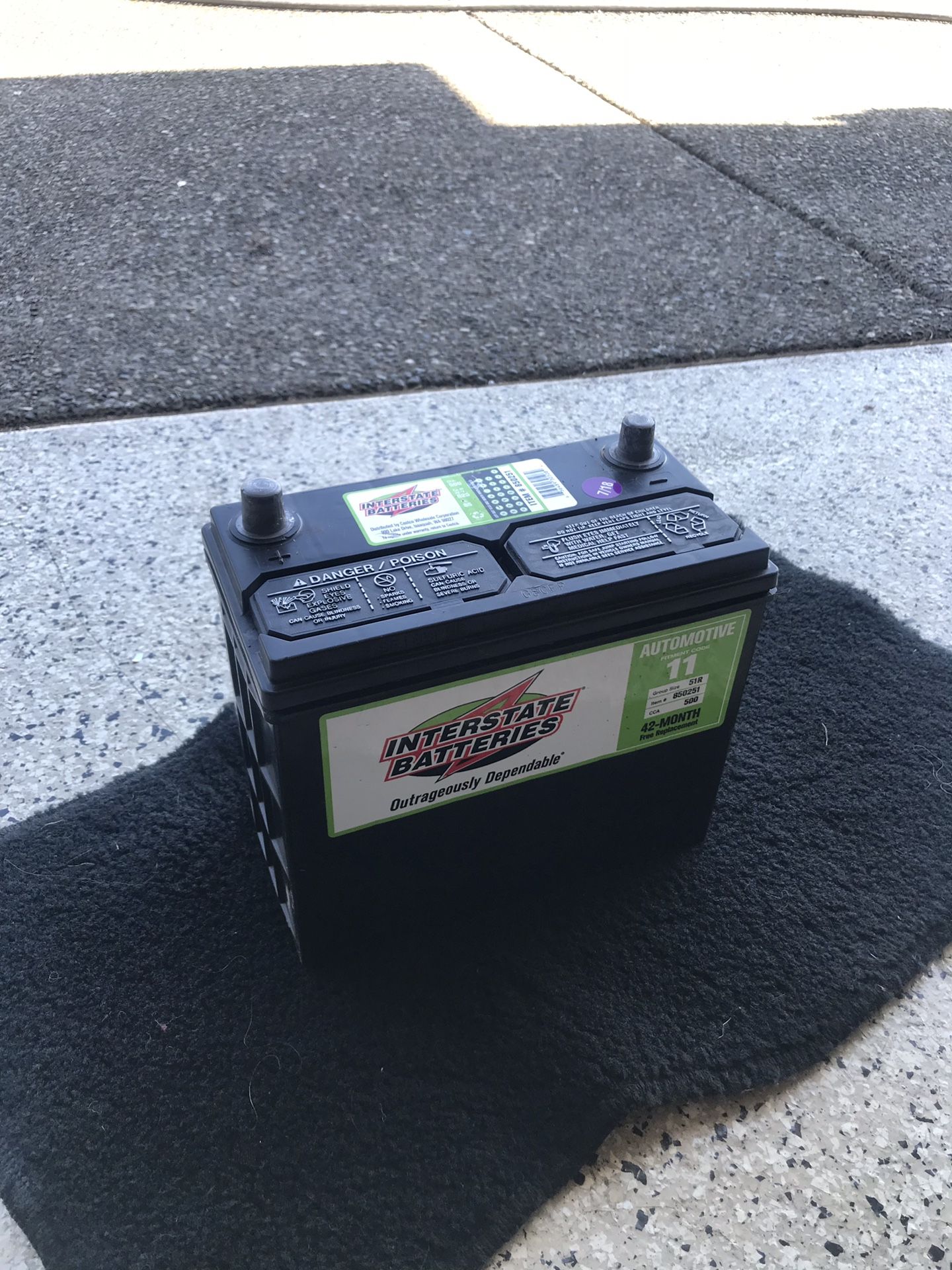 INTERSTATE BATTERY AUTOMOTIVE 500CCA 625 CA Honda Accord Civic Acura TSX TL TLX