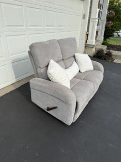 Grey Reclining Love Seat
