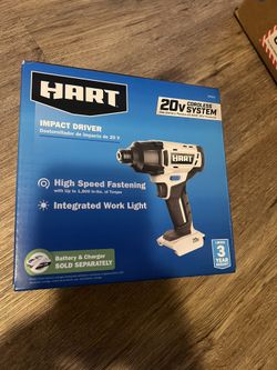 Hart Impact Driver Cordless 20v System *NO BATTERY* Brad New*