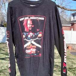 Chucky Child's Play 2 VHS Cover Crew Neck Long sleeve