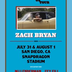 2 GA PIT Zach Bryan 7/31 San Diego 