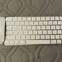 Apple Magic Mouse 2 And Magic Keyboard With Touch ID Both Blue Lightning 
