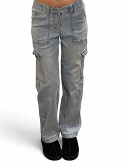 Light Wash Denim Cargo Pants| size 5