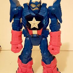 2016 Hasbro Captain America Robot Exoskeleton Marvel 12" Movable Arms And Legs 