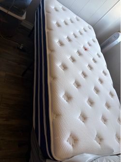 Twin size mattress with frame