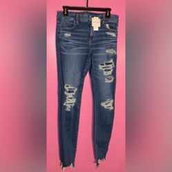👖 American Eagle Ripped Skinny Jeans – NWT 💙 Size 10 X-Long