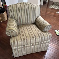 Striped Silk Armchair