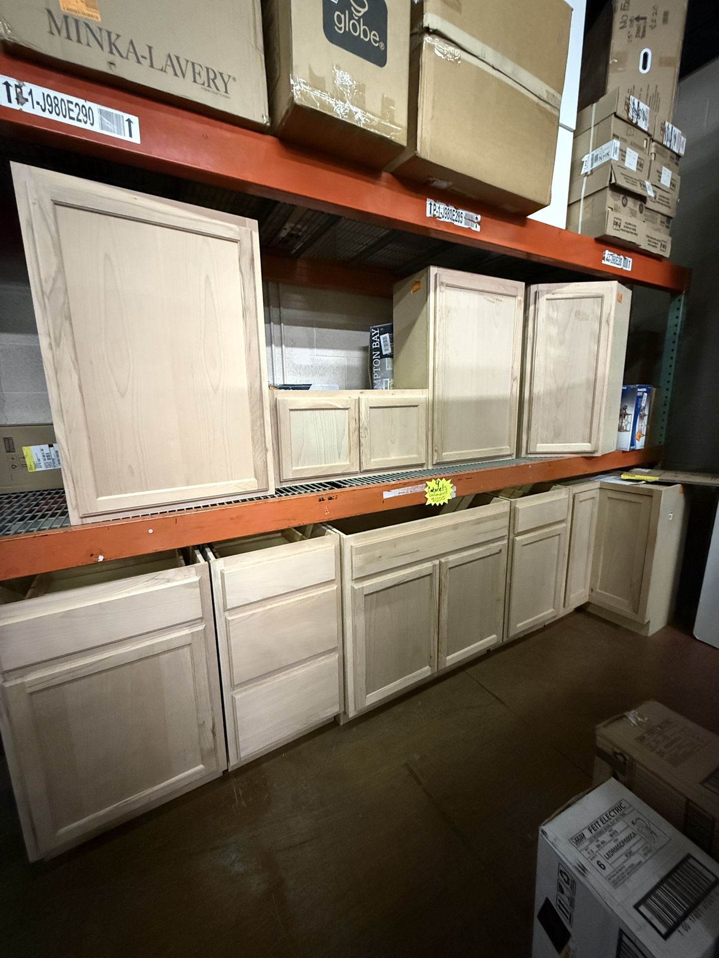 Unfinished Color Kitchen Cabinet Set