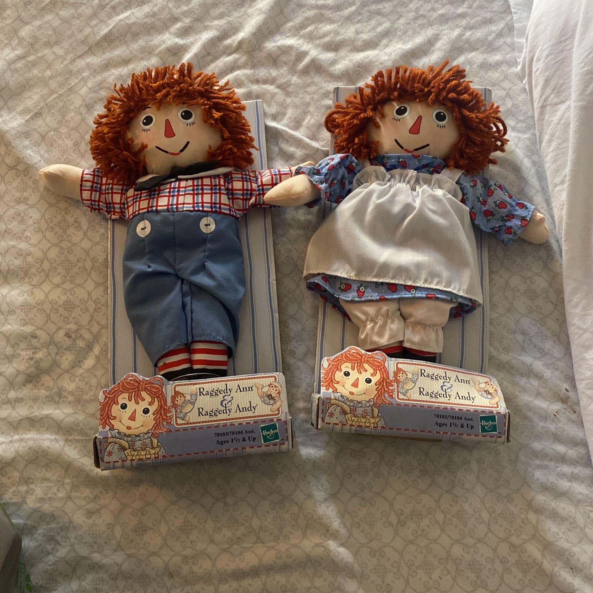 Set If Two Raggedy Ann And Andy Dolls