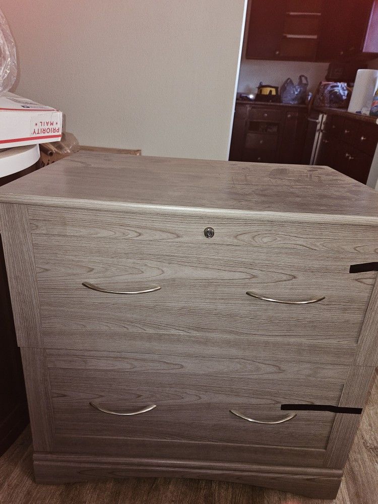 FREE 2 DRAWER GREY BUSINESS FILE CABINET