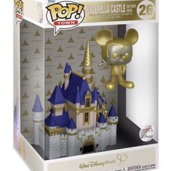 Town: Walt Disney World 50th Anniversary Cinderella Castle with Gold Mickey Mouse, #26 in the Pop! Town collection