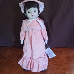Heritage Collection Porcelain Doll – Pink Dress – Collector Doll