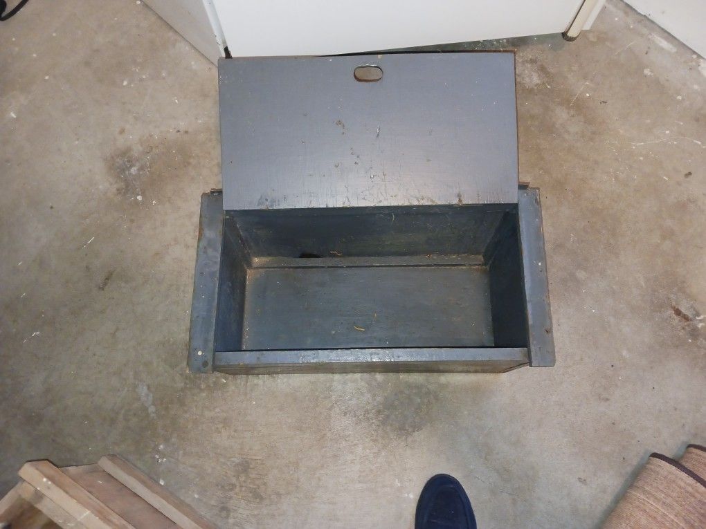 Wooden Box with Metal Lid