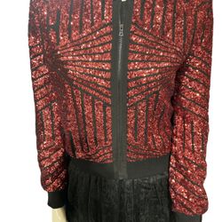 Holiday Red Sequin Women’s Jacket 