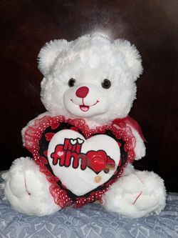   mi amor white teddy bear