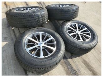 18" Ford F-150 Expedition 2019 2020 OEM gray rims wheels tires 2018 2021 10142 18" Ford F-150 / Expedition FX-4 2018 2019 2020 OEM wheels and tires