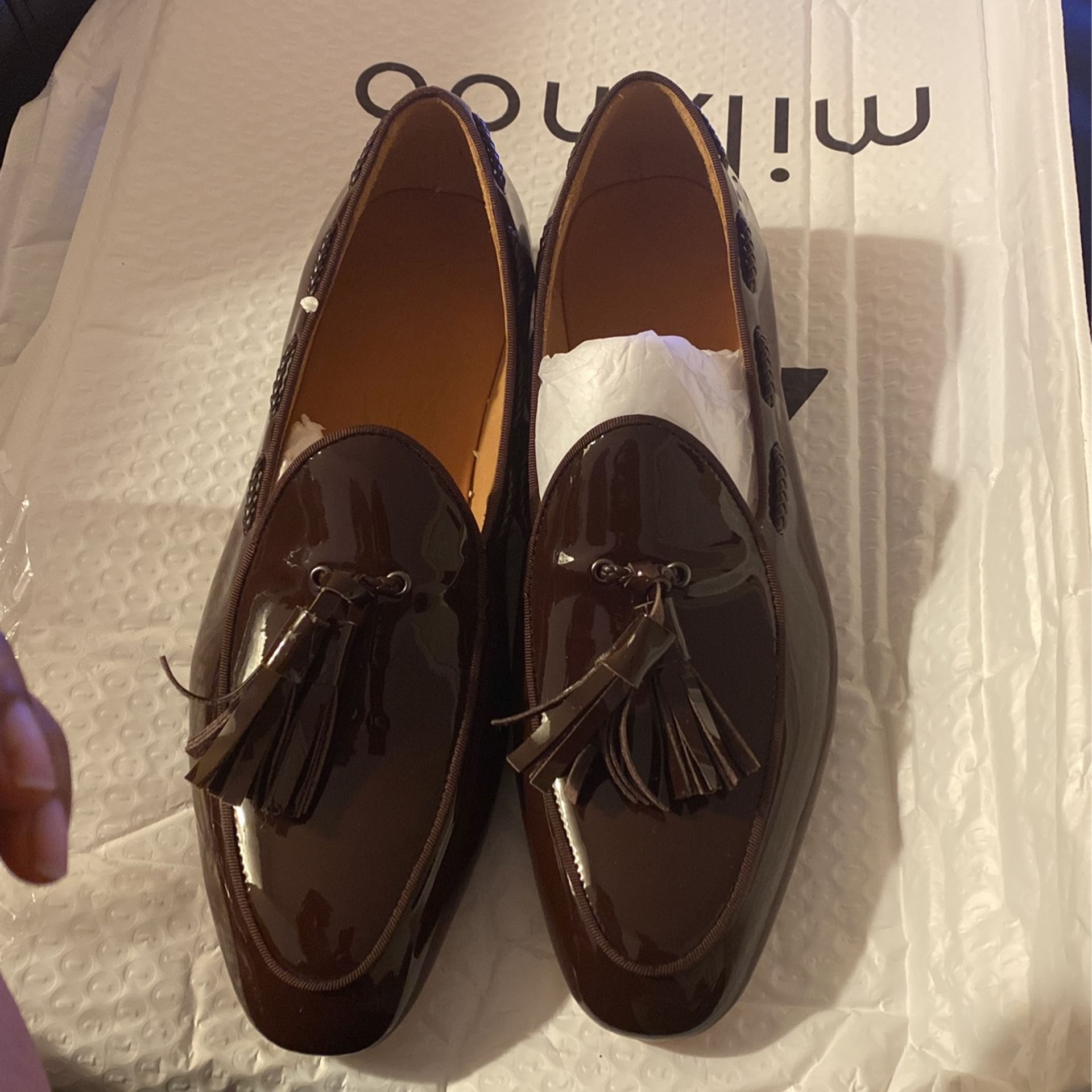 Mens tassel Loafer Leathet Cow hide Flats