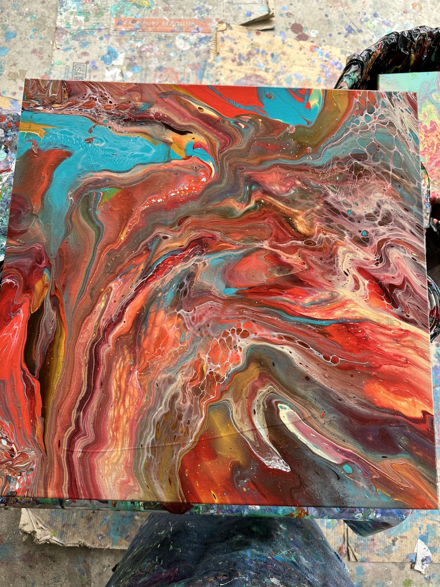 Original Abstract Acrylic 20x20 Painting