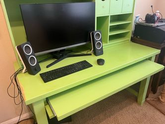 Computer desk with shelf