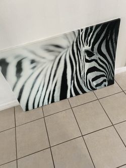 Zebra portrait, living room decoration, household 31x46.5
