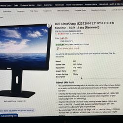 Dell U2312HM 23" 16:9 aspect ratio monitor