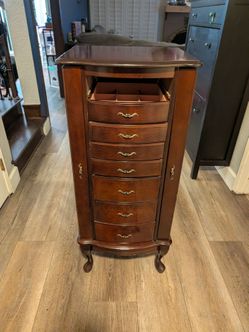 Vintage style jewelry armoire