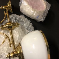 Brass Pool table Chandelier 