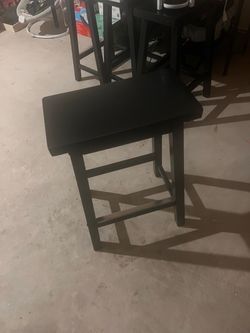 Set of 4 black kitchen stools