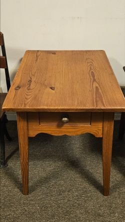 Antique pine corner table