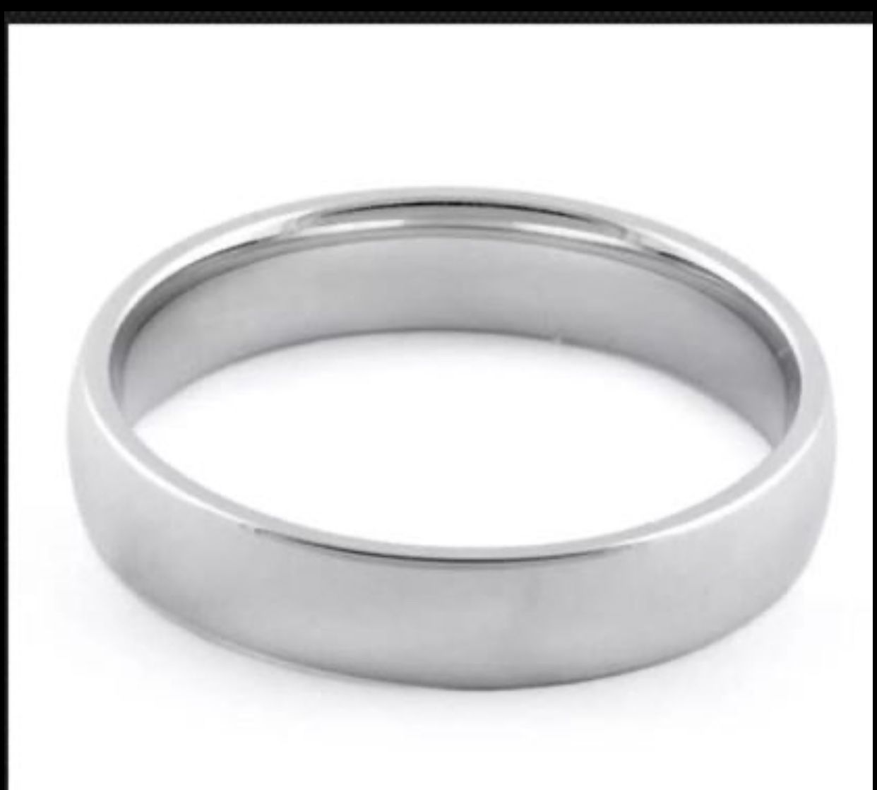 New- Sterling Silver Wedding Band 4mm, Size 7