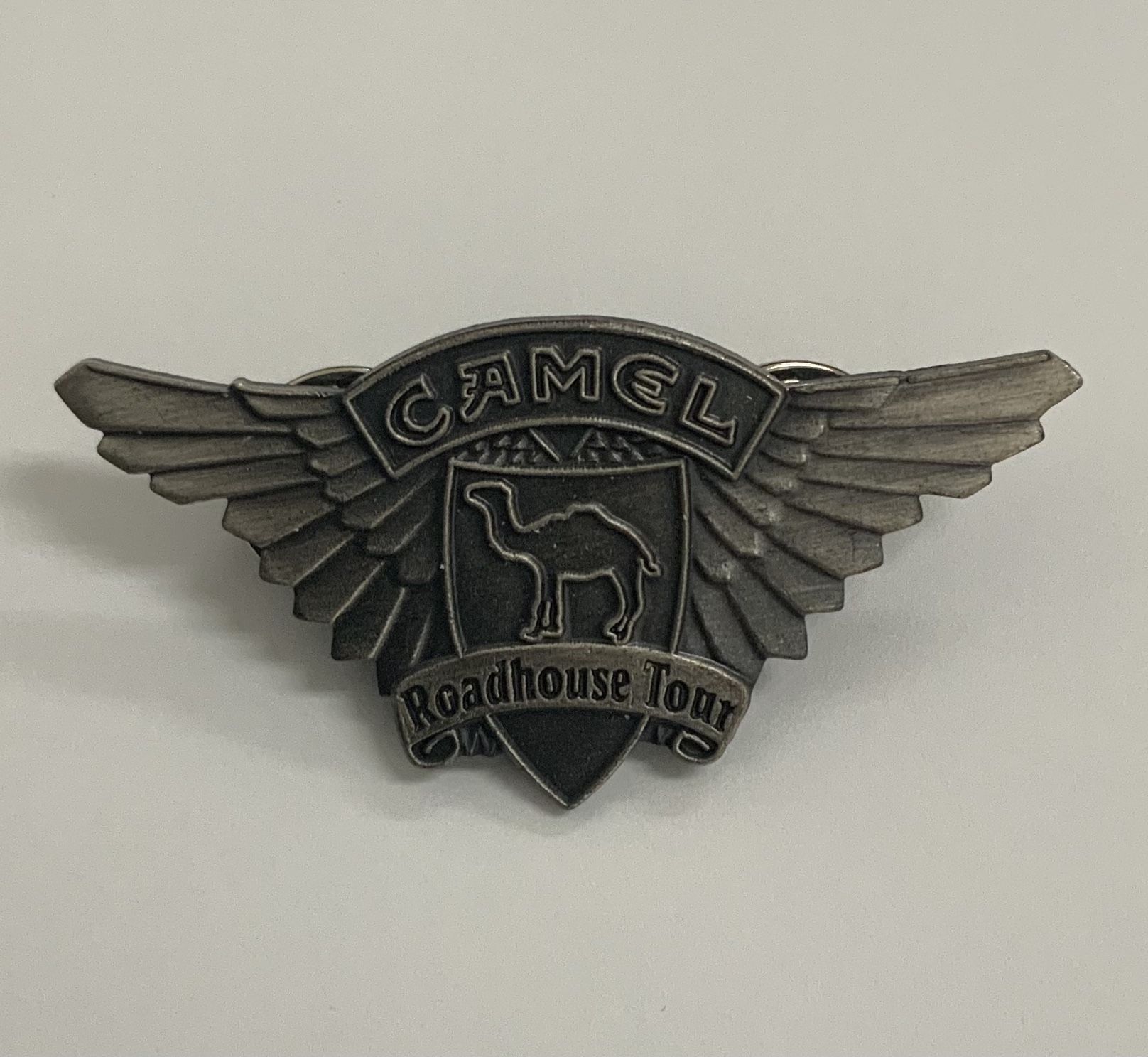 Vintage 1998 Camel Cigarettes Roadhouse Tour Motorcycle Rally Wings Pin