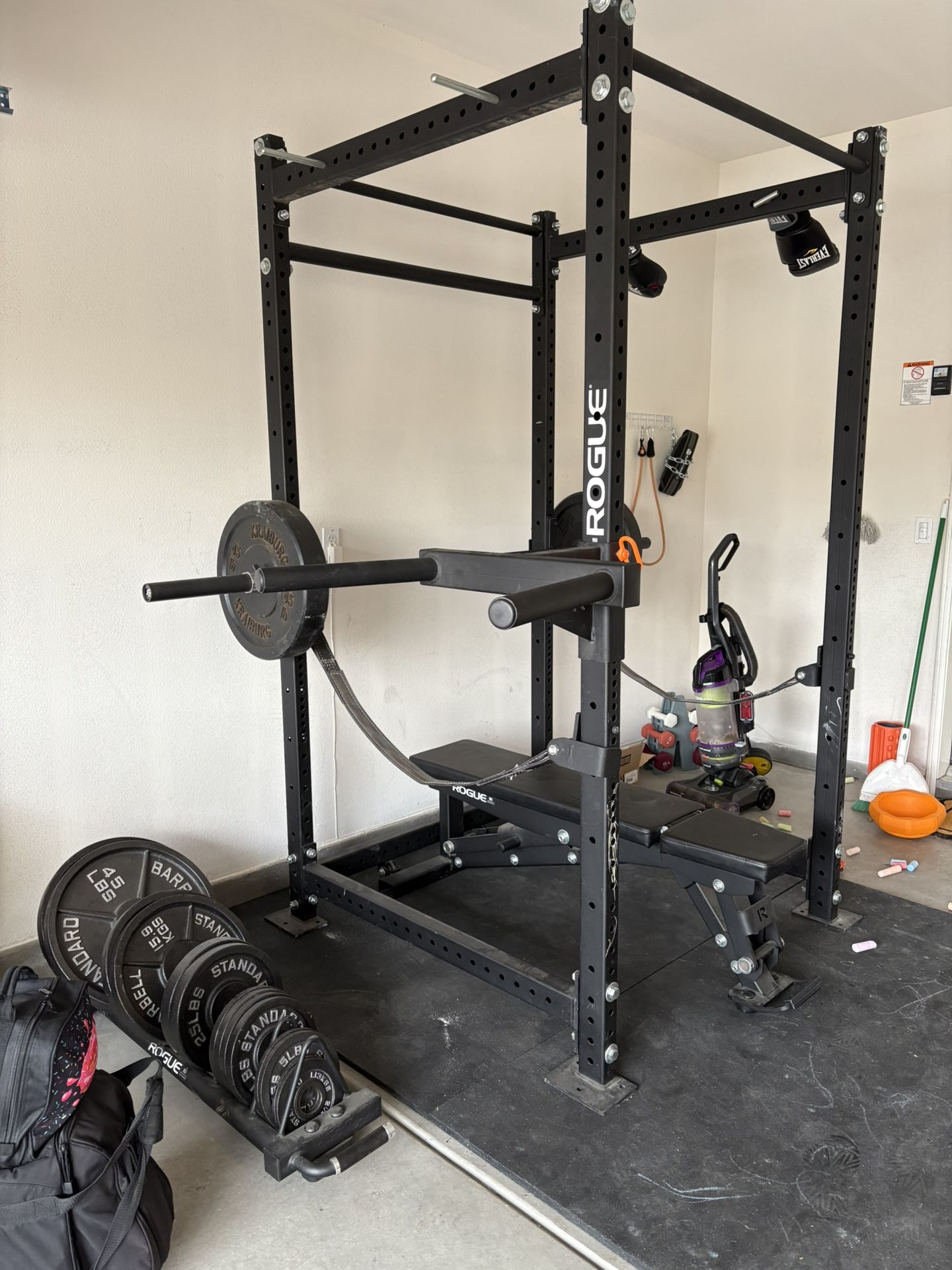 Full Rack, Bench, And Weights